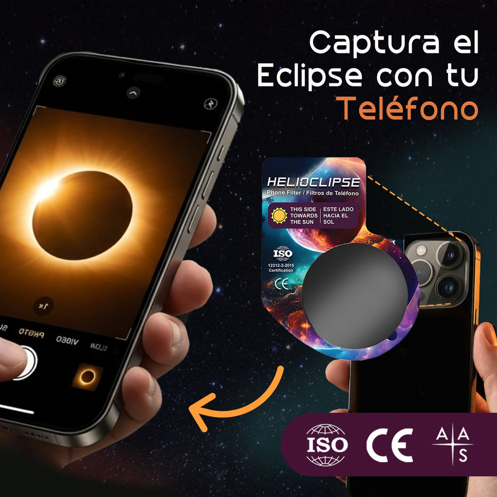 6 Pack Gafas Eclipse Solar Certificación ISO 12312-2